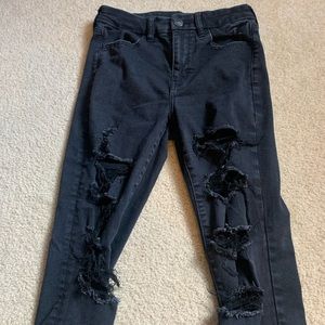 AEO ripped curvy hi-rise jegging